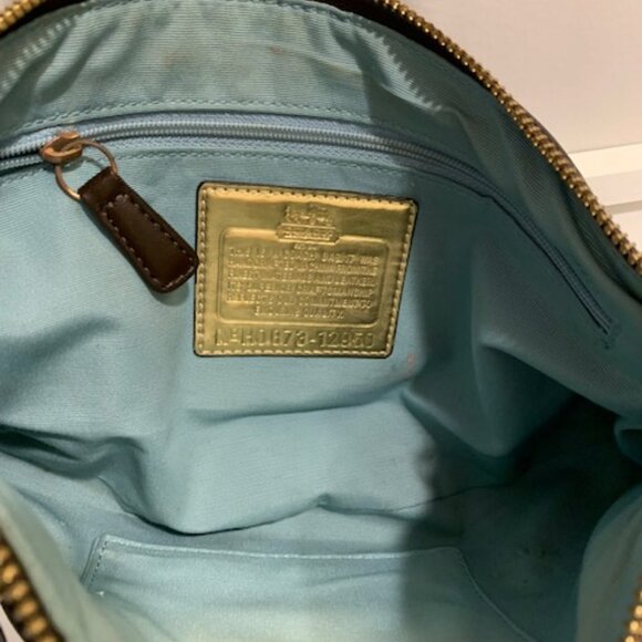 Coach Madison Op Art Signature Collection Small Brown Hobo Bag - Picture 6 of 7